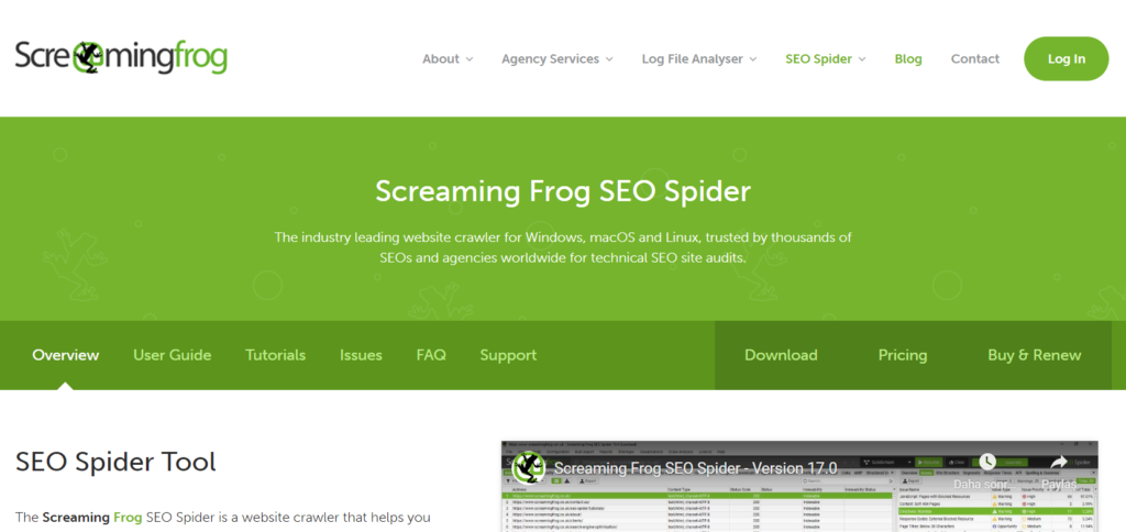 Screaming Frog SEO Spider